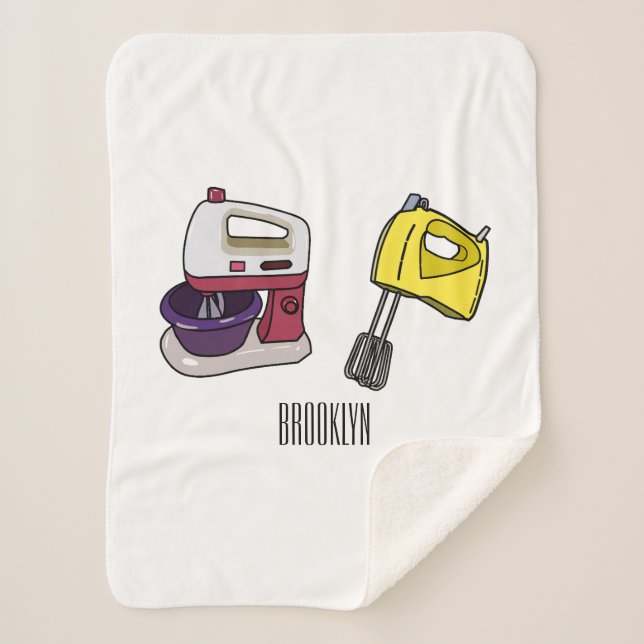 Cobertor Sherpa Figura de desenho animado do Mixer (Frente)