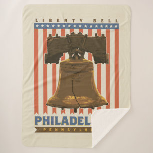 Cobertor Sherpa Filadélfia   Liberty Bell