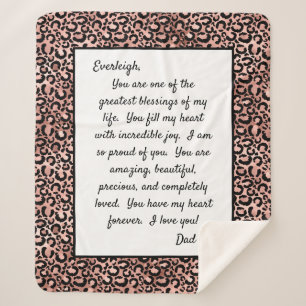 Cobertor Sherpa Filha Orgulhosa de Você