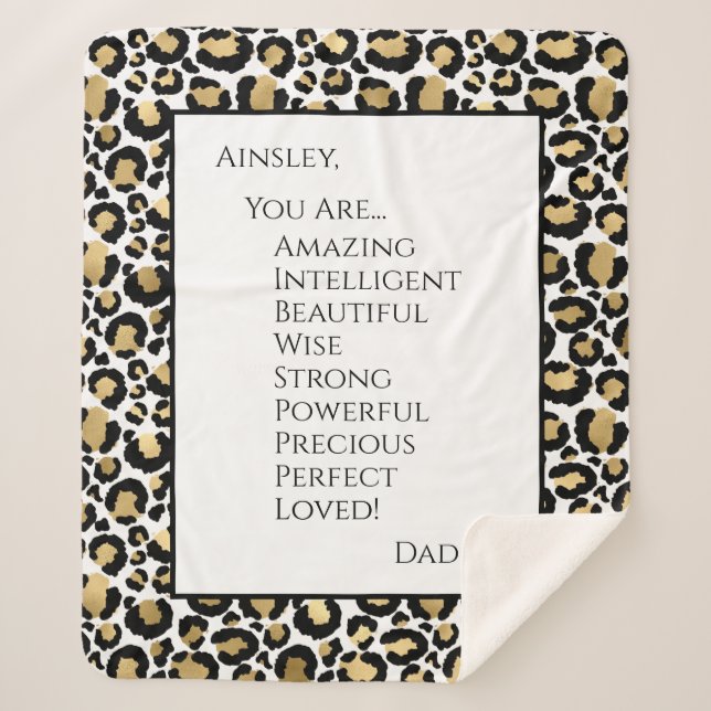 Cobertor Sherpa Filha Você É Incrível (Frente)