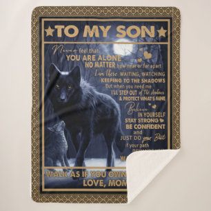 Cobertor Sherpa Filho do Amor  Carta ao Meu Filho Nunca Sinta que 
