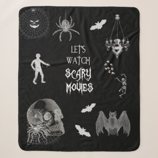 Cobertor Sherpa Filmes Assustadores Halloween Sherpa Blanket