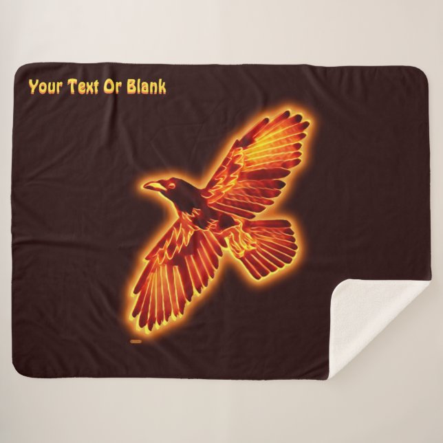 Cobertor Sherpa Fire Raven (Frente (Horizontal))