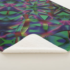 Cobertor Sherpa Fitas intertecidas de cor escurecida