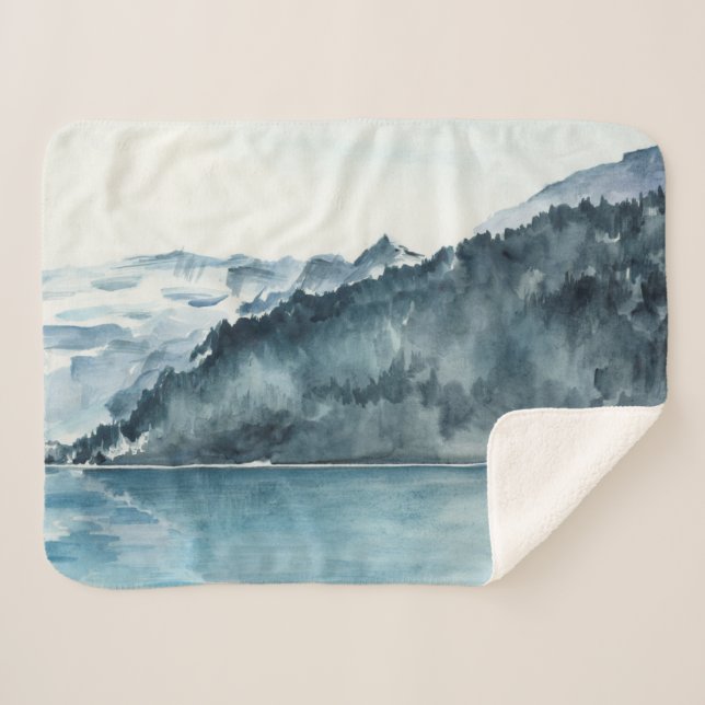 Cobertor Sherpa Fjords de inverno (Frente (Horizontal))