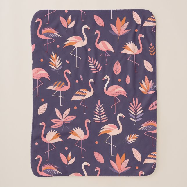 Cobertor Sherpa Flamingo Paradise (Frente)