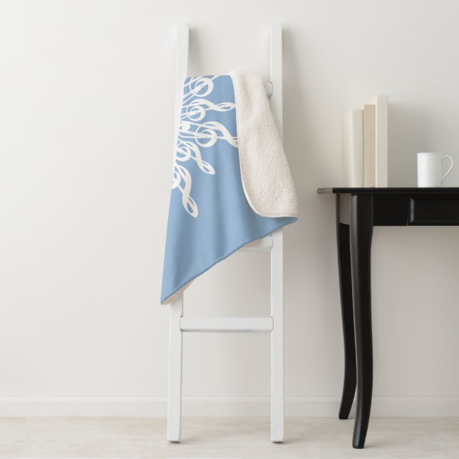 Cobertor Sherpa Floco de neve G-Clef (Monograma Ornamental) de Inv (In Situ)