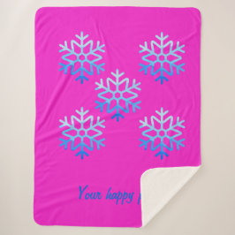 Cobertor Sherpa Floco de neve geométrico minimalista elegante, cor