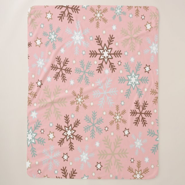 Cobertor Sherpa Floco de Neve Pinkie (Frente)