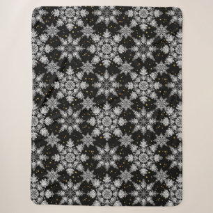 Cobertor Sherpa flocos de neve 3d