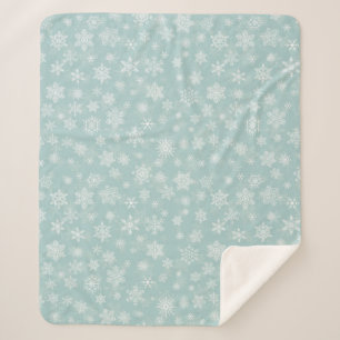 Cobertor Sherpa Flocos de neve de feriado Feliz Natal