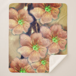 Cobertor Sherpa Flor Gráfico