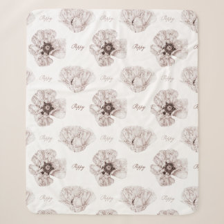 Cobertor Sherpa Flor Ilustrado de Poppy
