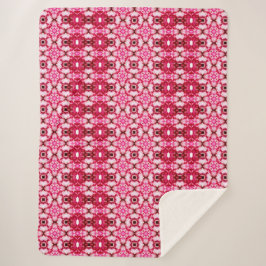 Cobertor Sherpa Flor rosa e vermelha Sherpa Blanket