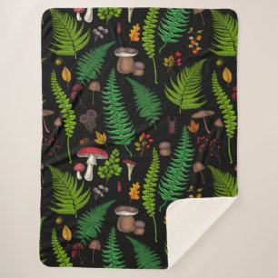 Cobertor Sherpa Flora e fauna florestais