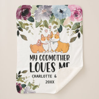 Cobertor Sherpa Floral Blanket Minha Madrinha Me Ama Personalizada