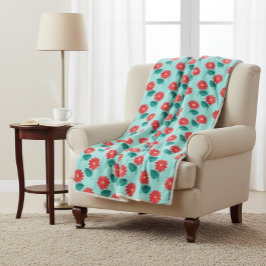 Cobertor Sherpa floral brilhante