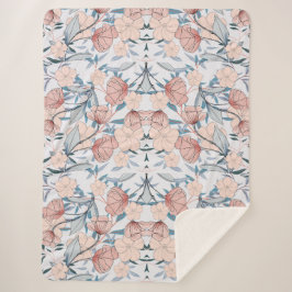 Cobertor Sherpa Floral estético