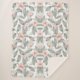 Cobertor Sherpa Floral estético