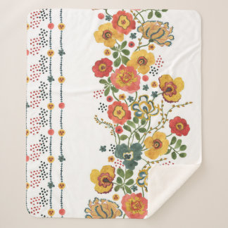 Cobertor Sherpa Floral Estilizado: Design sem água.