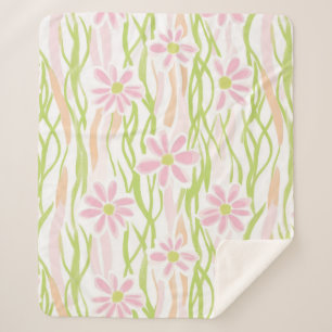 Cobertor Sherpa Floral Retro Pastel (8)