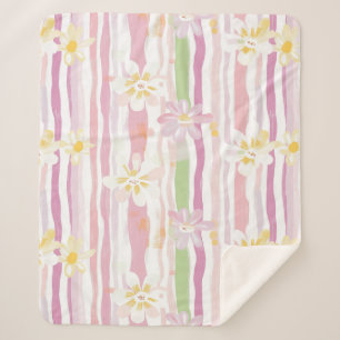 Cobertor Sherpa Floral Retro Pastel (9)
