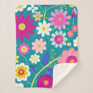 Cobertor Sherpa Floral Selvagem 
