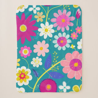 Cobertor Sherpa Floral Selvagem