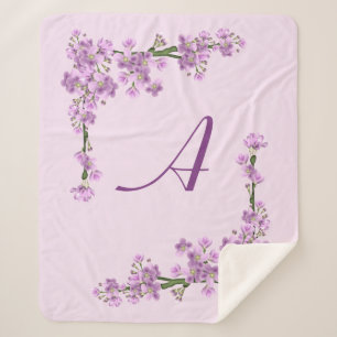 Cobertor Sherpa Flores bonito de Cereja Rosa