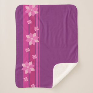 Cobertor Sherpa Flores Cor de Rosa