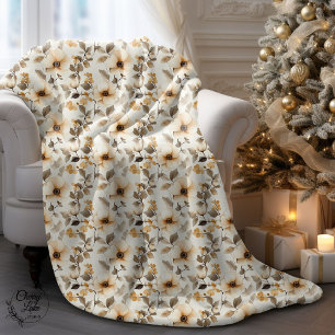Cobertor Sherpa Flores de Aquarela