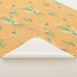 Cobertor Sherpa "Flores de Durazno"