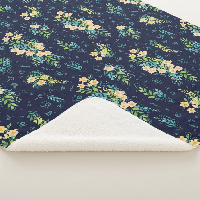 Cobertor Sherpa "Flores de Luna" (3/4)