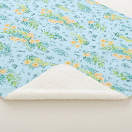 Cobertor Sherpa "Flores del cielo"