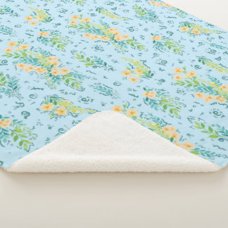 Cobertor Sherpa "Flores del cielo"