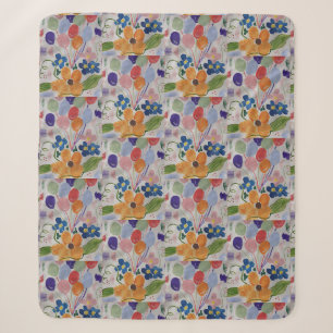 Cobertor Sherpa Flores e Balões Sherpa Blanket