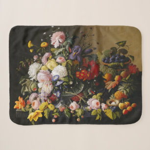Cobertor Sherpa Flores e Frutas de Vintage Stress Life