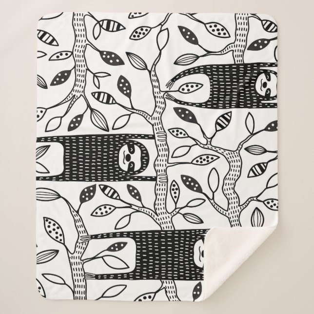 Cobertor Sherpa Flores Refrigeradas: Padrões Animais Bons. (Frente)