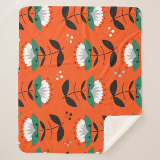 Cobertor Sherpa Flores retrorreflectoras, folhas: padrão uniforme.