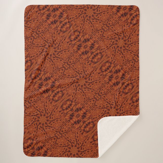 Cobertor Sherpa Flores selvagens, pretas e Douradas 26 (Frente)