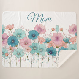 Cobertor Sherpa Flores Vintage da Primavera para Mamãe