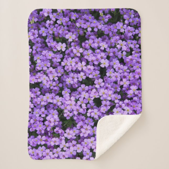 Cobertor Sherpa Flores Violetas (Frente)