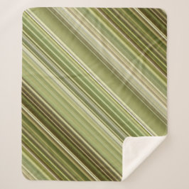 Cobertor Sherpa Floresta de Montanha Verde e Greve Marrom