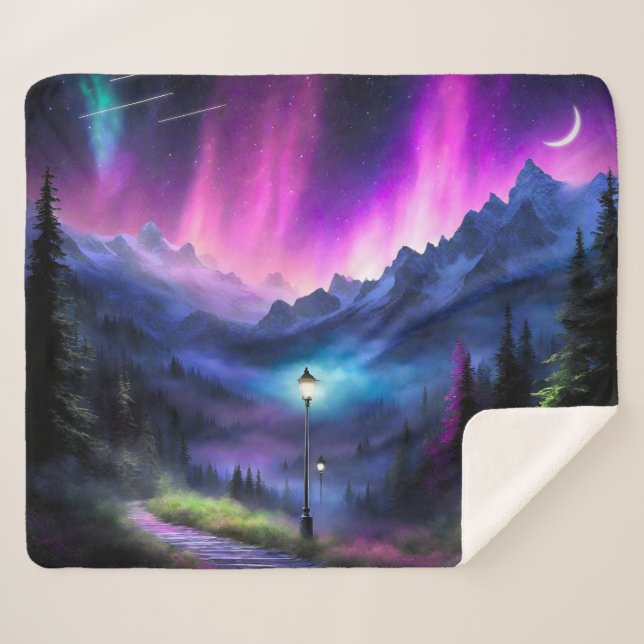 Cobertor Sherpa Floresta Encantada (Frente (Horizontal))