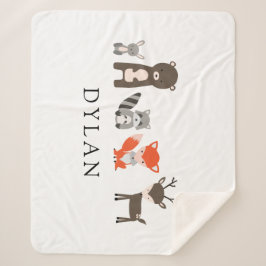 Cobertor Sherpa Floresta Florestal Blanket Kawaii Cute