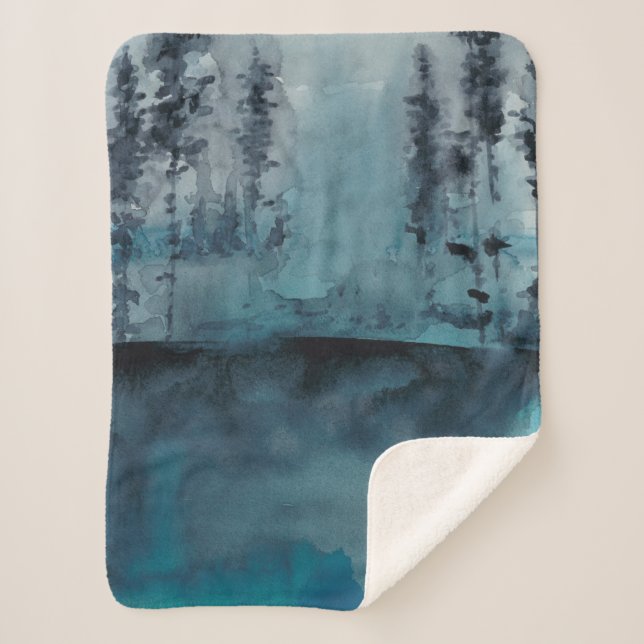 Cobertor Sherpa Florestas de inverno (Frente)