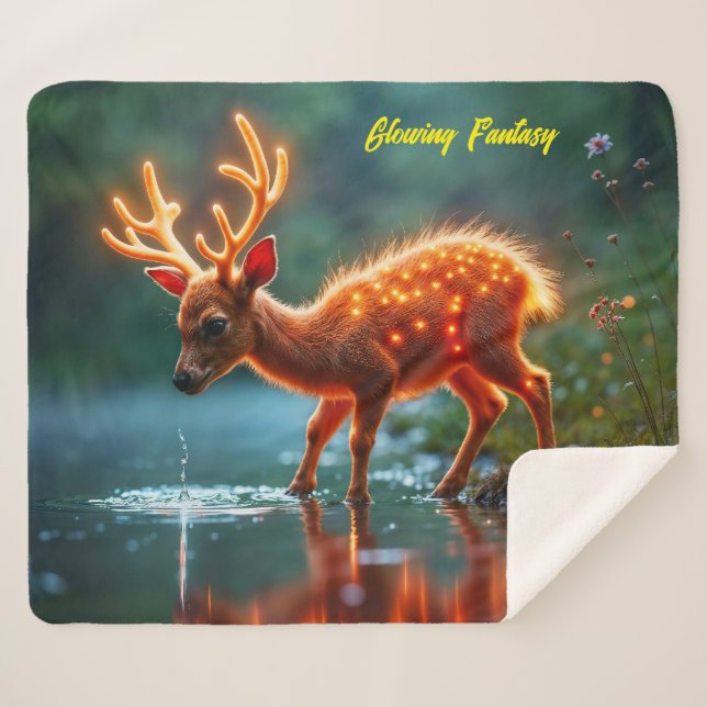 Cobertor Sherpa Fluxo de bebida mágica de cervejas (Frente (Horizontal))