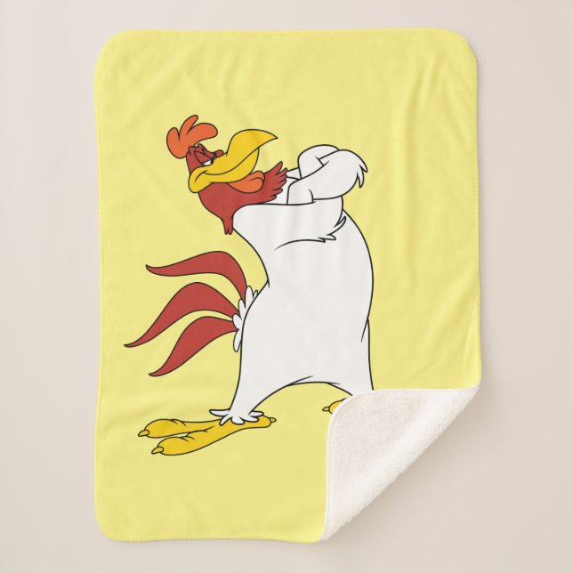 Cobertor Sherpa Foghorn Leghorn Arms Cruzados (Frente)