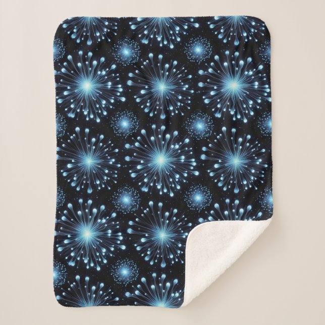 Cobertor Sherpa Fogos de Artifício Ferozes  (Frente)