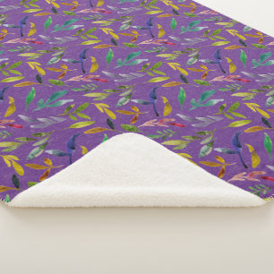 Cobertor Sherpa Folha de Fundo Puro Personalizada Sherpa Blanket